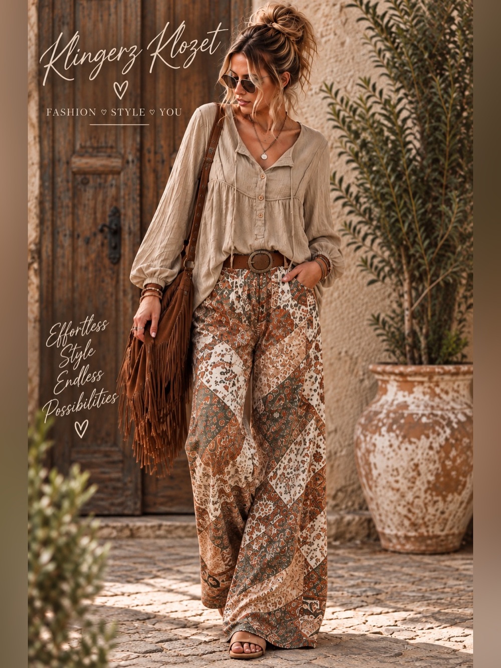 NWT Myra Bag Crinkle Boho Peasant Blouse L Balloon Sleeve